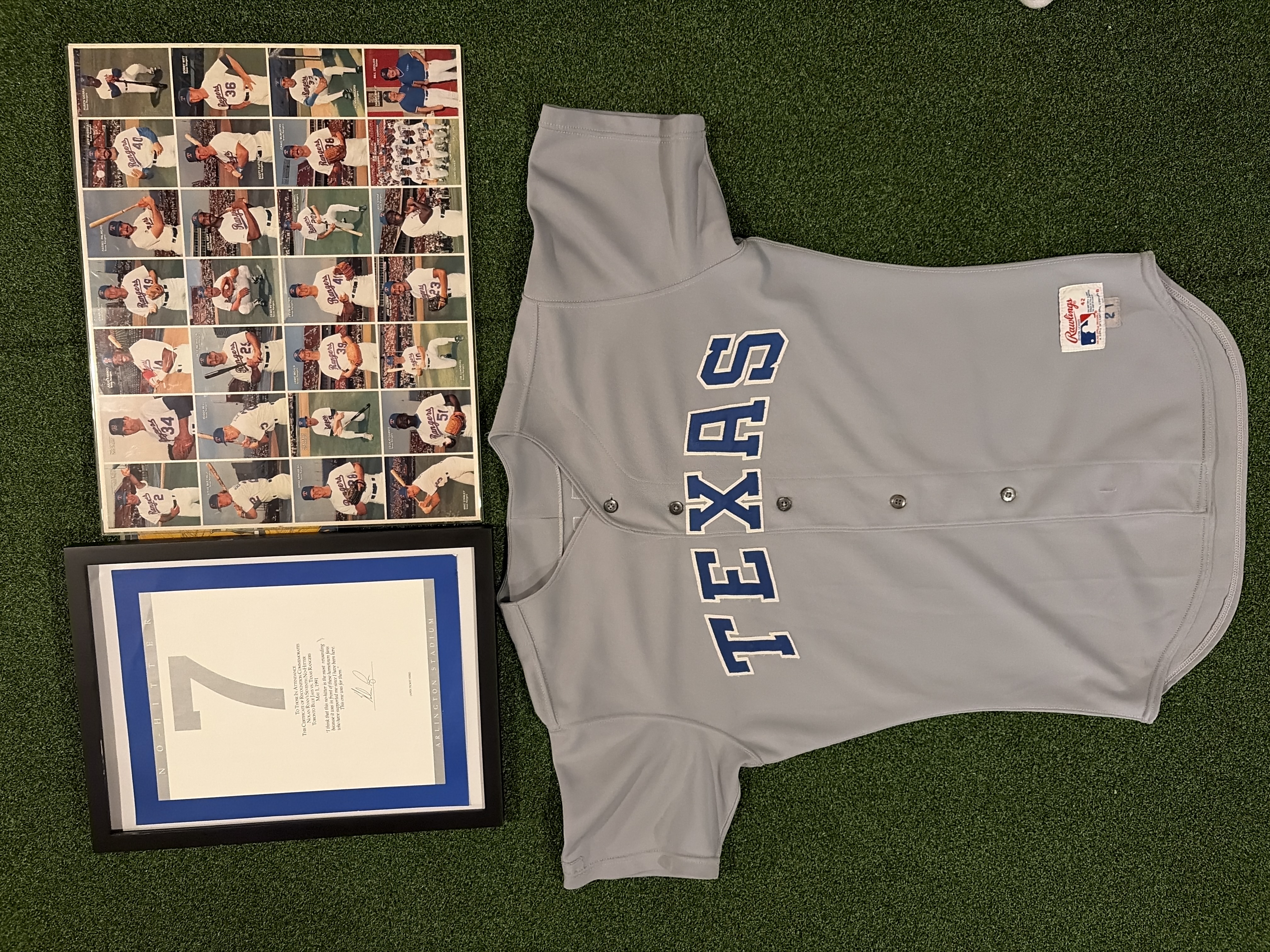 Bobby Valentine Texas Rangers #2 Jersey & Nolan Ryan 7th No-Hitter Lot