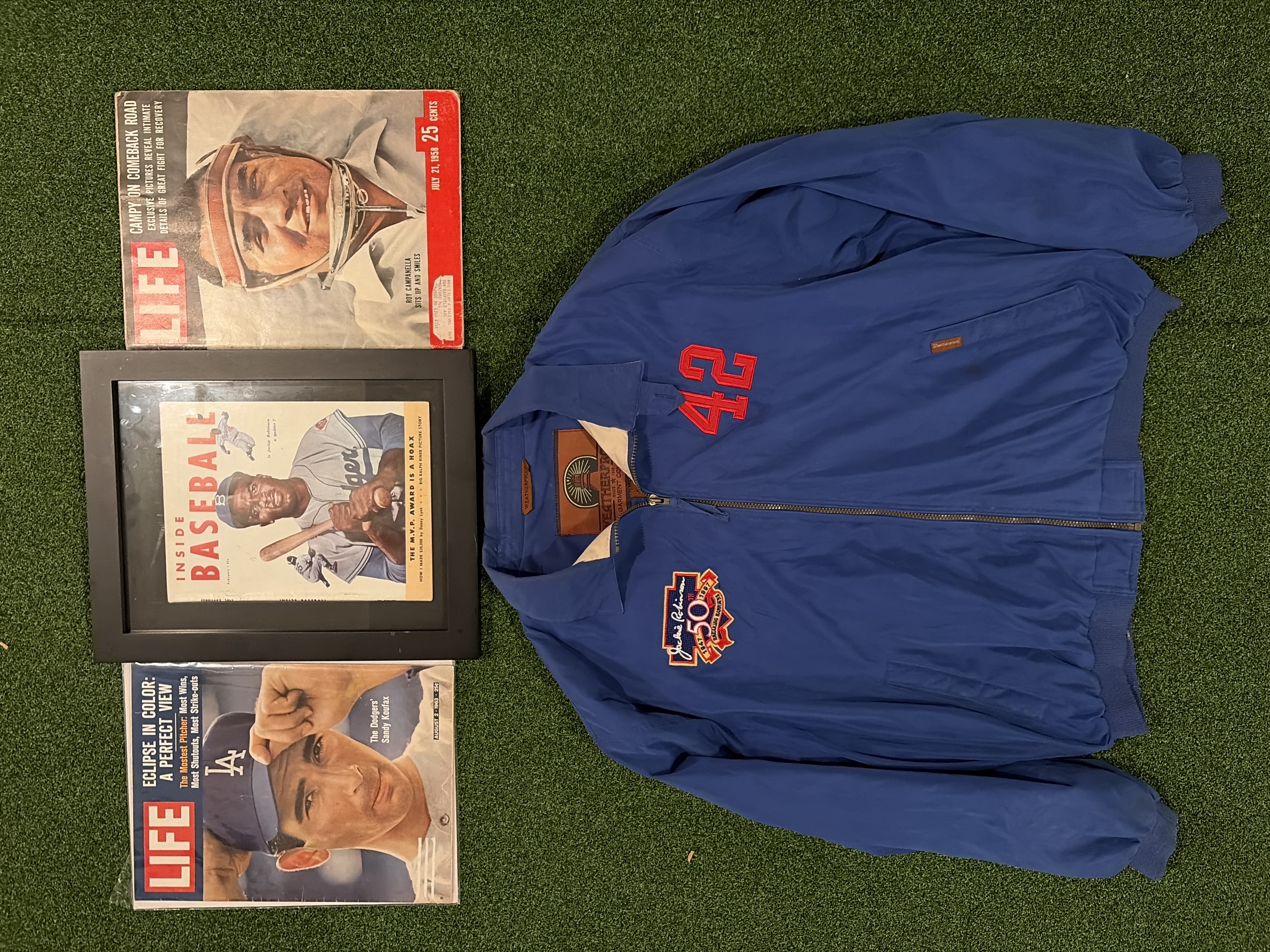 Jackie Robinson Day Shea Stadium Jacket & Historic Magazine Collection