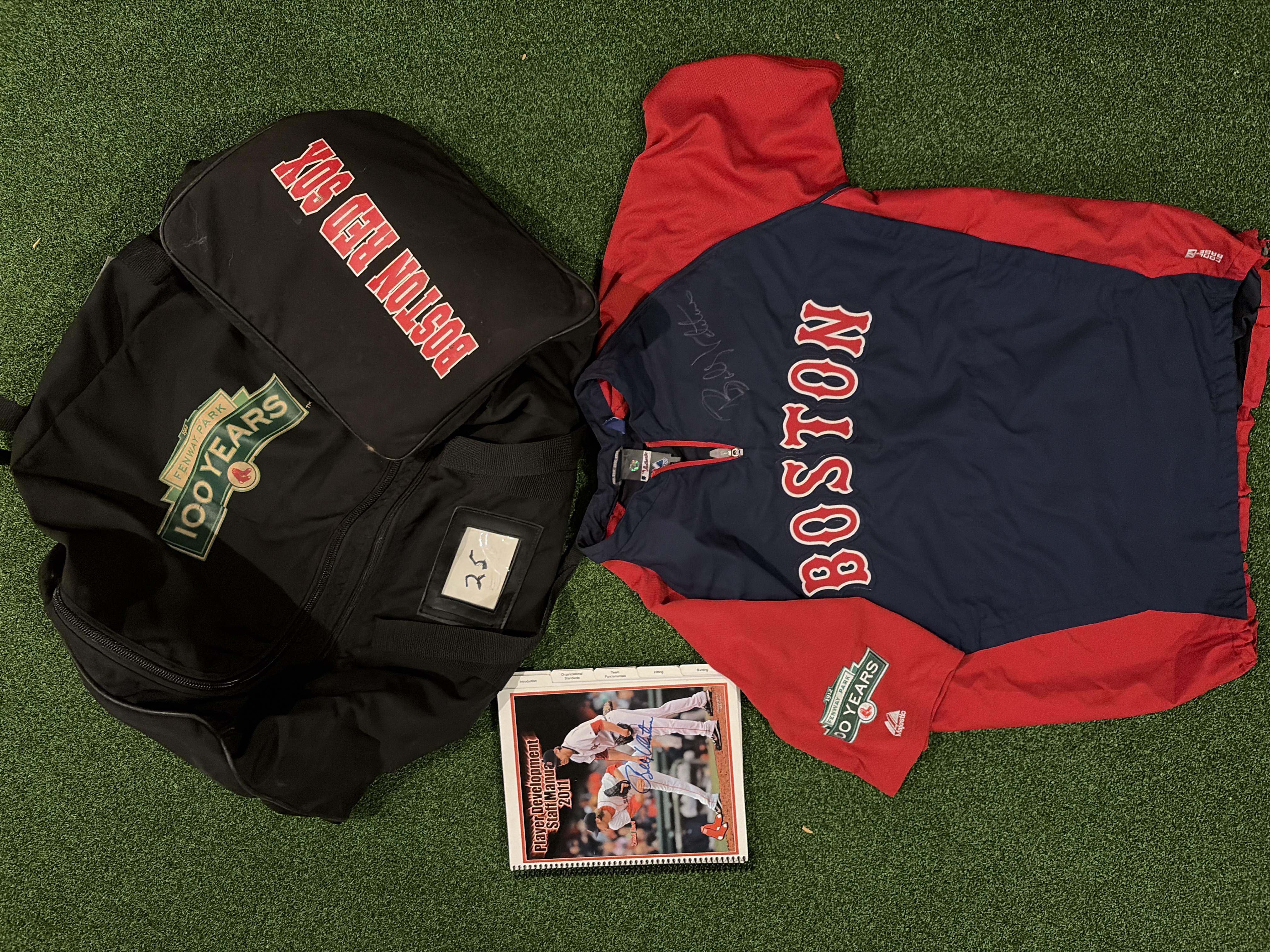 Boston Red Sox Fenway Park 100 Years Player Equipment Lot